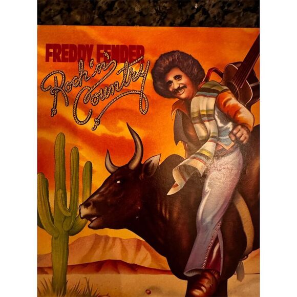 Freddy Fender - Rock 'N' Country 1976 Original Vinyl LP 12" Country Rock - Picture 3 of 7
